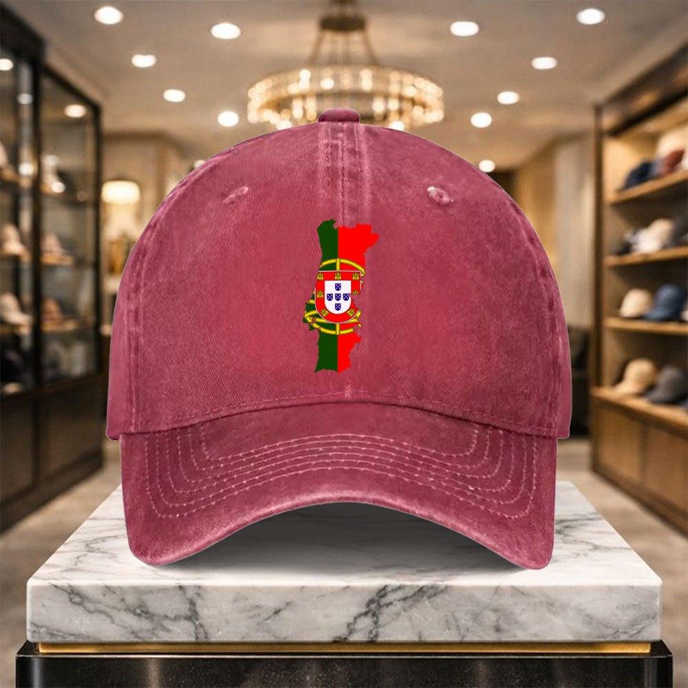 Portuguese Flag Baseball Cap Adjustable Casual Outdoor Street Style Cap