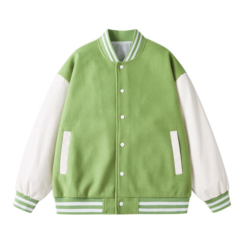 Bomber Jacket Men Women Flocking Hip Hop Loose Casual Patchwork Coat Unisex Embroidery High Street Varsity Baseball Outwear