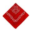 Kakatrend Bandana Red Paisley Adults 100% Cotton Stylish Handkerchief Unisex Large 55cm X 55cm Red
