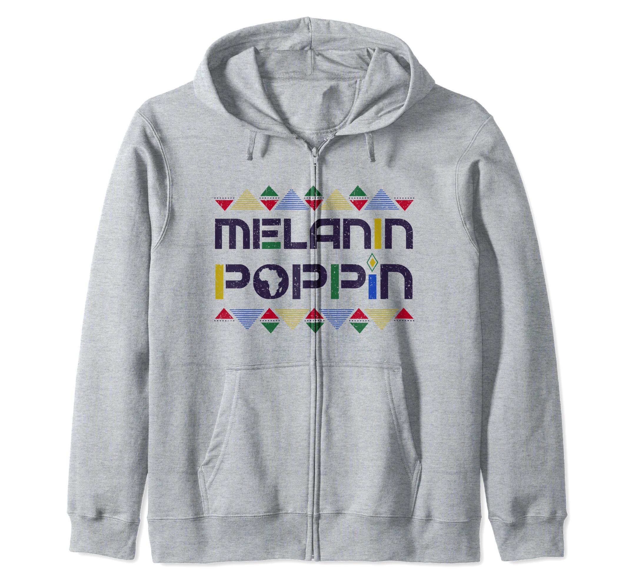 

Melanin Poppin Black History Month Zip Parka сірий колір