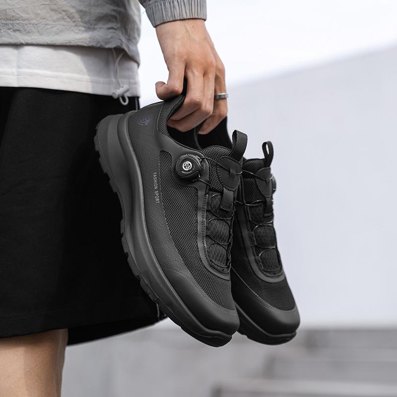 Summer mesh breathable sports casual shoes versatile outdoor business men's shoes hiking shoes off-road shoes rotating buckle shoes