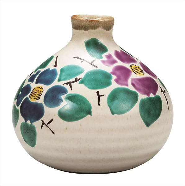 Kutani Ware Iwataya No. 3 Single Flower, Camellia K9-1268