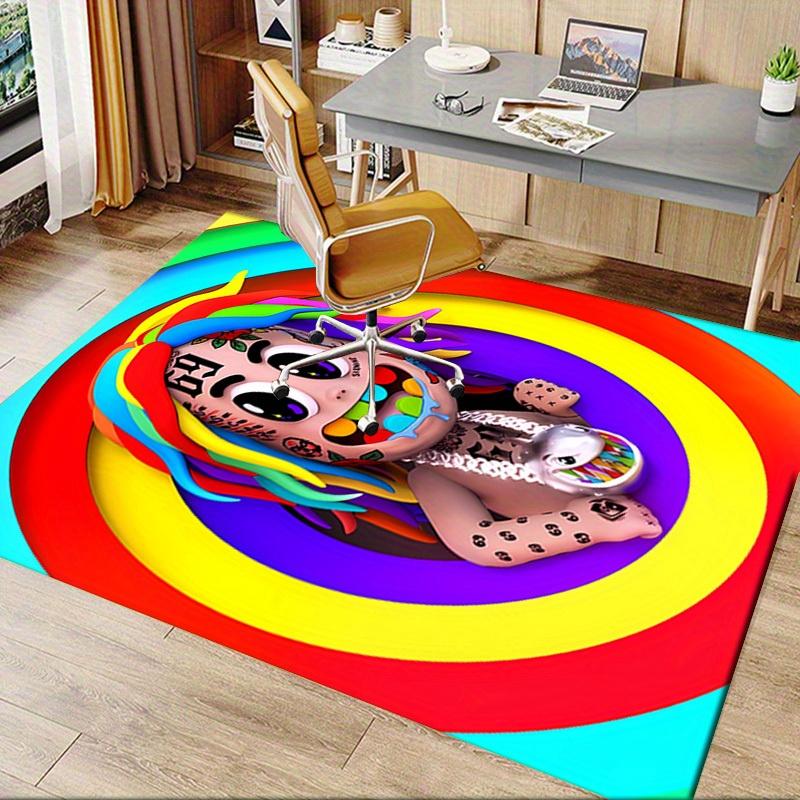 1pc 6ix9ine Tattle Tales Office Carpet Soft Polyester Non slip Machine Washable Indoor Carpet Living