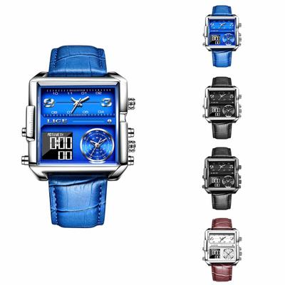 Pánske vodotesné luminiscenčné bežecké hodinky s budíkom