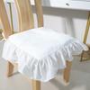 White French-Style Chair Cover Decorative Washable Chair Backrest Cover Comfortable Strap Fixation Backrest Scarf Restaurant