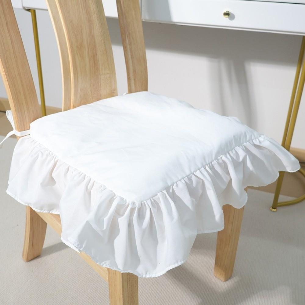 White French-Style Chair Cover Decorative Washable Chair Backrest Cover Comfortable Strap Fixation Backrest Scarf Restaurant