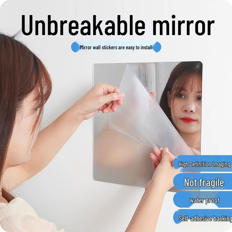 Acrylic Full Body Self-Adhesive Wall Mirror Sticker for Bathroom or Cabinet Door