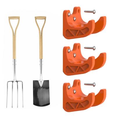 Gartengerätehalter Wandmontage Gartengeräteaufhänger Platzsparend Schaufel Rechen Organizer für Garten Hof Schuppen Garage Werkzeugaufbewahrung