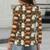 Langarmshirts Für Damen Niedliche Halloween-Print Grafik-T-Shirts Blusen Lässig Große Größen Basis-Oberteile Pullover