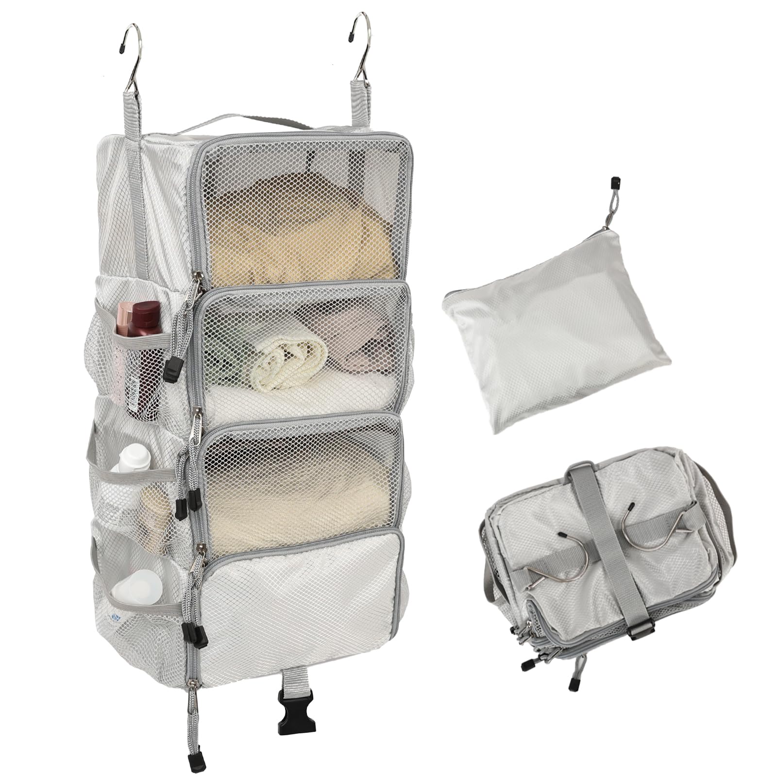 

TABITORA Travel Travel Clothes Inner Storage Toiletry Travel Business Large Clothing 4 Tiers Pouch, Compression, Hanging, Pouch, Rack, Bag, Box,