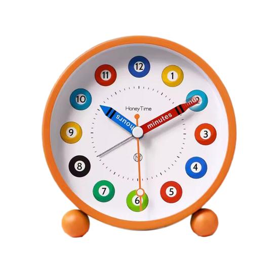 Analog Alarm Clock with Night Light Non-Ticking Silent Battery Operated Bedroom Desktop Digital Quartz Clock Children Students Birthday Gift