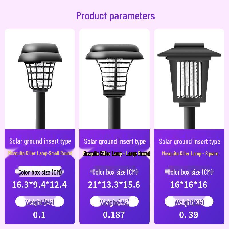 Waterproof Outdoor Solar Mosquito & Insect Killer Lamp for Gardens and Lawns