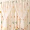 1 Pc No Drill Double Layer Curtain Cartoon Pattern with Rope Blackout Curtains Self-adhesive Bedroom Curtains Rental Housing