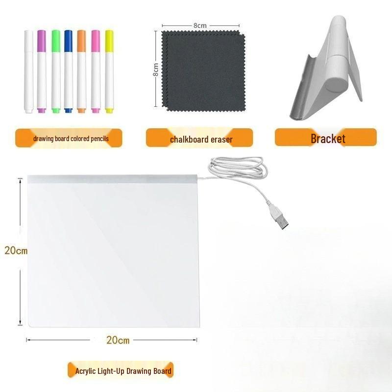 Erasable Luminous Kids' Drawing Board - Scratch-Resistant Night Light Toy