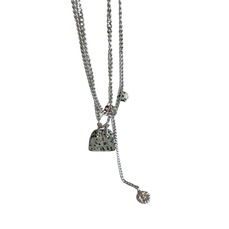 Small Bag Pendant Necklace Adjustable Necklace Titanium Steel Texture Fashion and Trendy Jewelry Suitable for Women