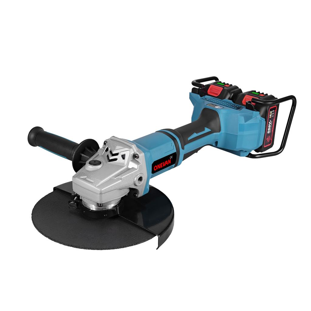 ONEVAN 180MM Brushless Electric Angle Grinder Variable Speed M14 Cutting Machine Woodworking Tool for Makita 18v Battery Pin