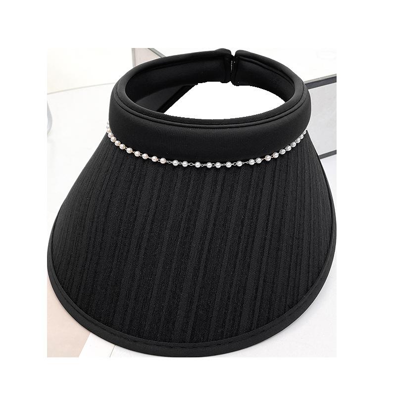 Pearl Empty Top Hat Children Summer Japanese Sweet Sun Hat Outdoor Travel Versatile Face Small Headband Sun Protection Hat