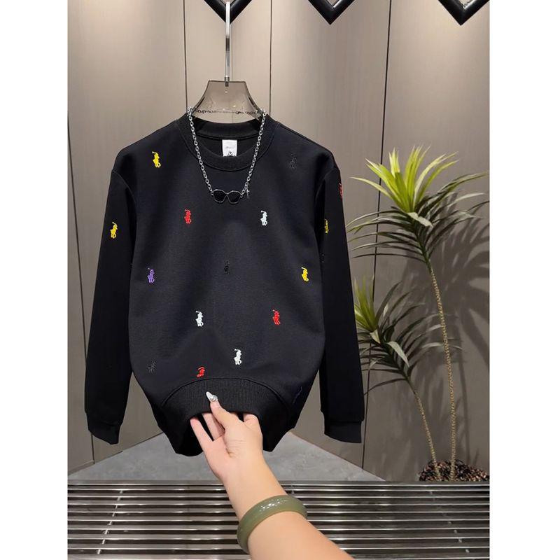 Herren Slim Fit Herbst Stickerei Kriegspferd Lässiges Kurzarm-T-Shirt - Trendiges Halbarm-Design