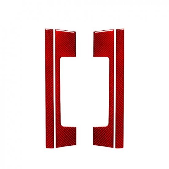 For RAM 1500 Red Carbon Fiber Interior Transmission Console Side Cover Trim