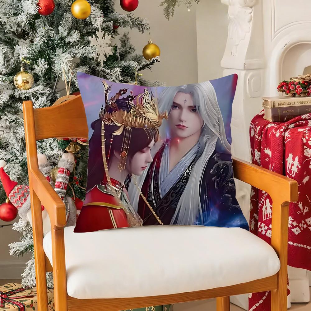 Classical Handsome Wu Xin Man Pillow Case Silky Short Plush With Invisible Zipper Dustproof Sofa Cushion Cover For Home Decor