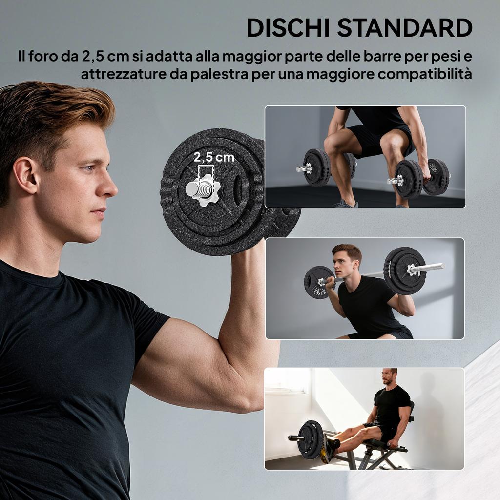 2 In 1 Gym Weights 42 Kg With 14 Plates Barbell And Dumbbells Steel 180x24x24 Cm Black