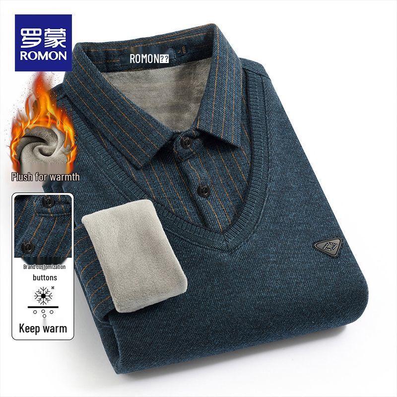 ROMON Men's Casual Pullover Top