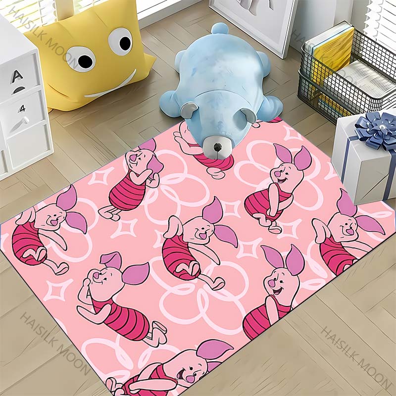 Winnie The Pooh Piglet Pattern Printed Carpet Bedroom Living Room Mat Home Large Area Decor Non-Slip Floor Pad Rug Fast Shipping