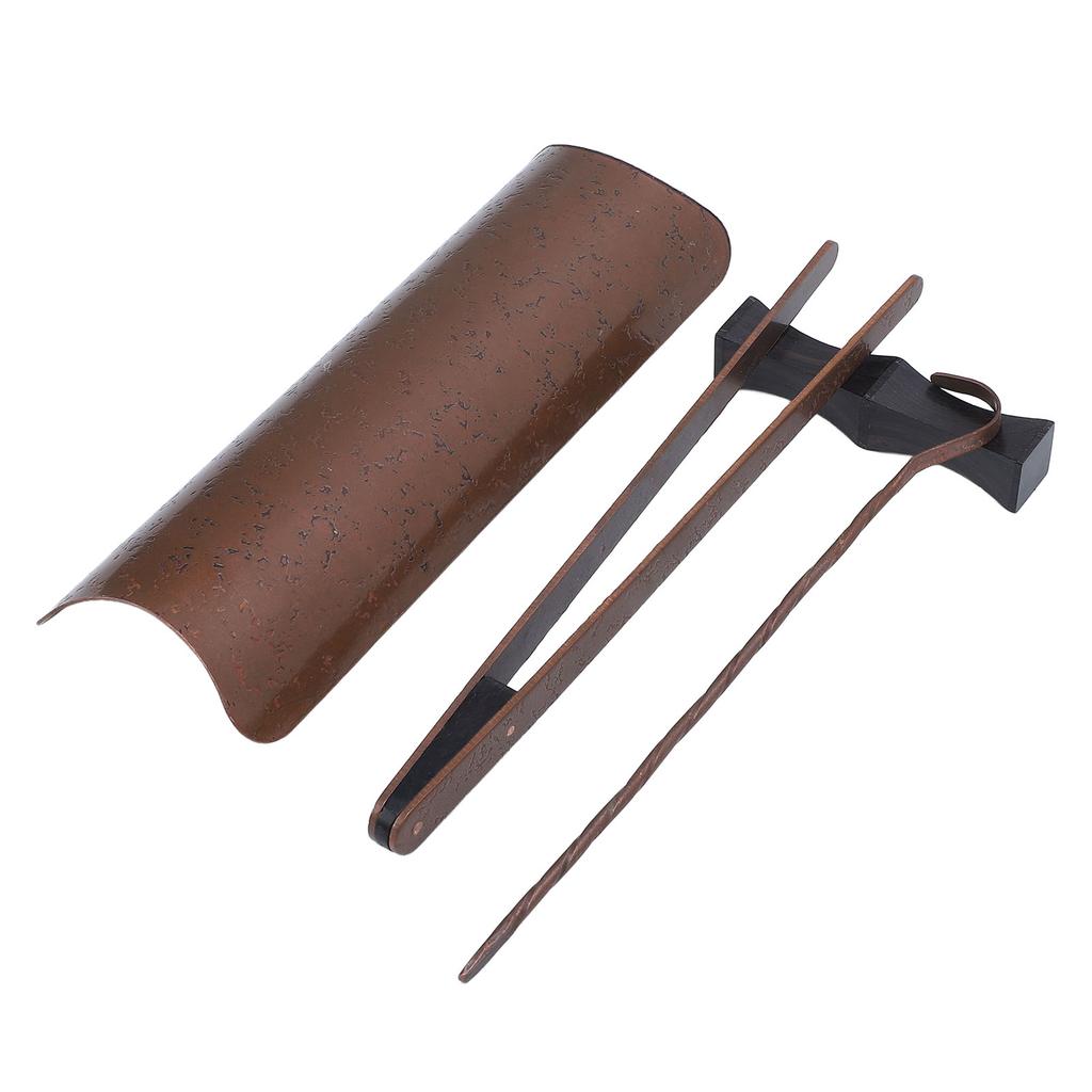 4 in 1 Kungfu Tea Set Copper Tea Scoop Tea Clip Tea Spoon Chinese Tea Tool Set Ceremony Accessories