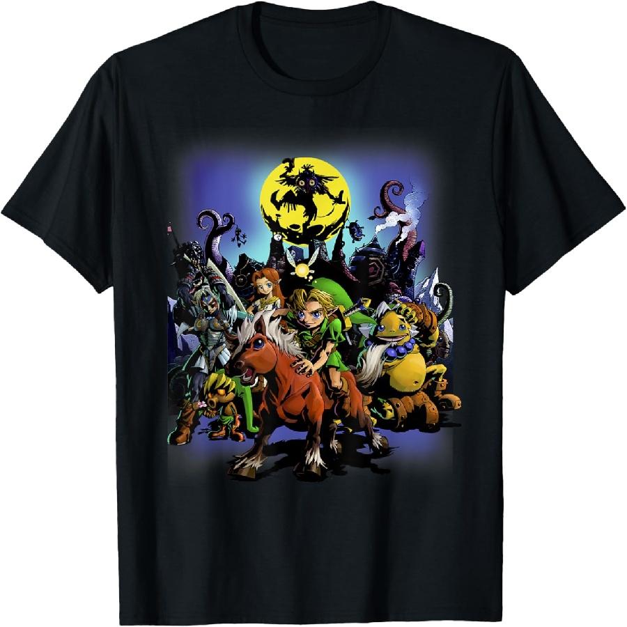 

The Legend of Zelda_ Majora s Mask Link & Friends Full Moon T-Shirt M чорний