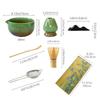 7PCS Reusable Japanese Matcha Whisk Bamboo Ceramic Stirring Brush  Tea-making Tools