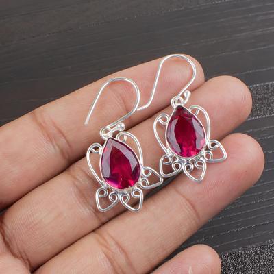 Pink Tourmaline Gemstone Jewelry, 925 Sterling Silver Earrings, Handmade, Designer Earrings Gift For Women