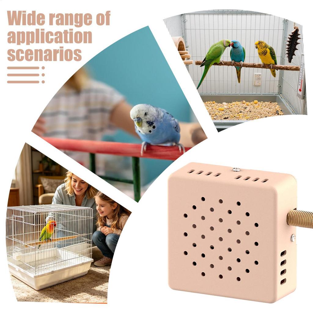 Bird Heater Constant Temperature Auto Timer Rapid Heating Reptile Enclosure Warmer For Cockatiels Conure Finches Small Animals