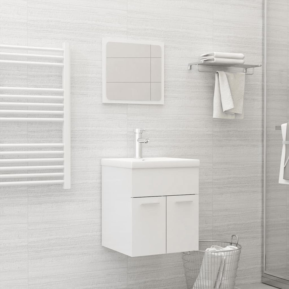 Ensemble de meubles de salle de bain  brillant Aggloméré