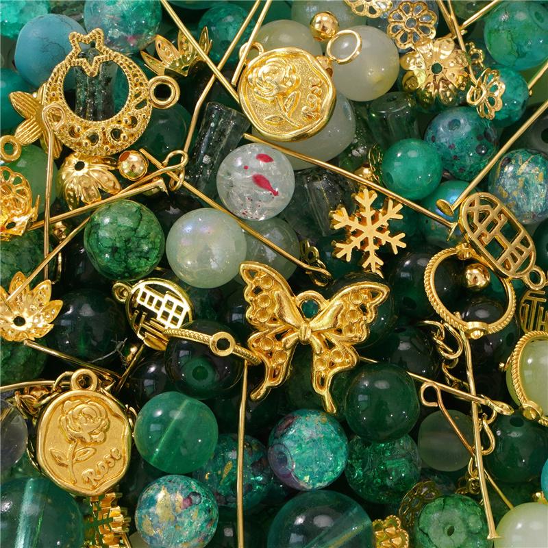 

30gram Random Color Crystal Glass Spacer Beads Lot Loose Metal Alloy Charms Beads for Diy Jewelry Making Beading Accessories
