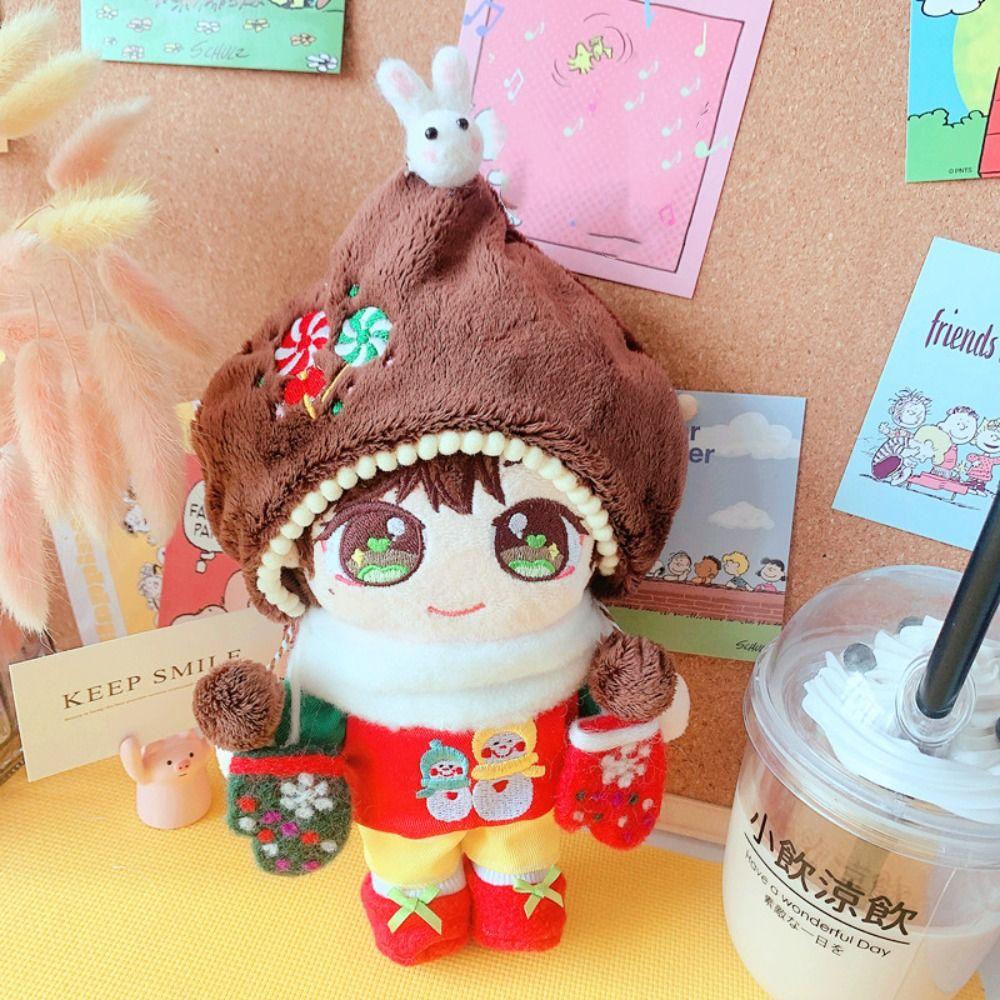 Gloves Cotton Doll Clothes Snowman Plush Toy Clothes Cotton Doll Suit Set  20cm Cotton Doll