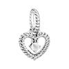 Silver, Man Made Crystal Charms & Pendants Women's Silver 798854C04