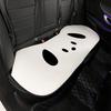 Niedliches schwarz-weißes Hunde-Auto-Kopfstützenkissen aus Plüsch, bequem und bequem