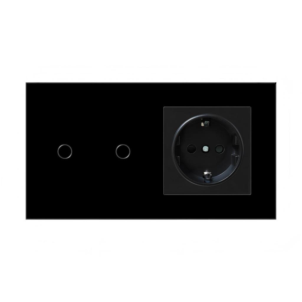 European Standard Zigbee Smart Switch with Graffiti Design, Glass Panel, and Alice Voice Support