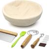 Natural Rattan Bread Proofing Baskets Set - Round & Oval Fermentation Tools