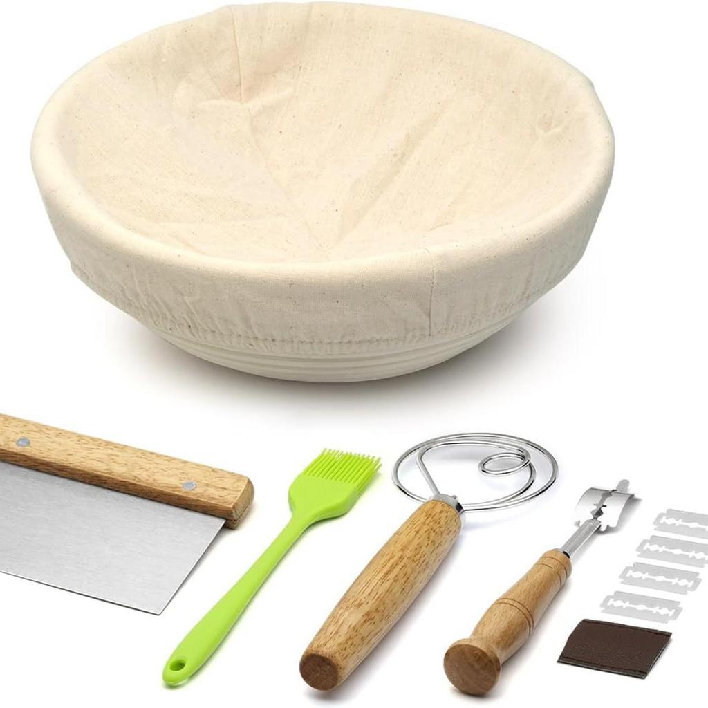 Natural Rattan Bread Proofing Baskets Set - Round & Oval Fermentation Tools