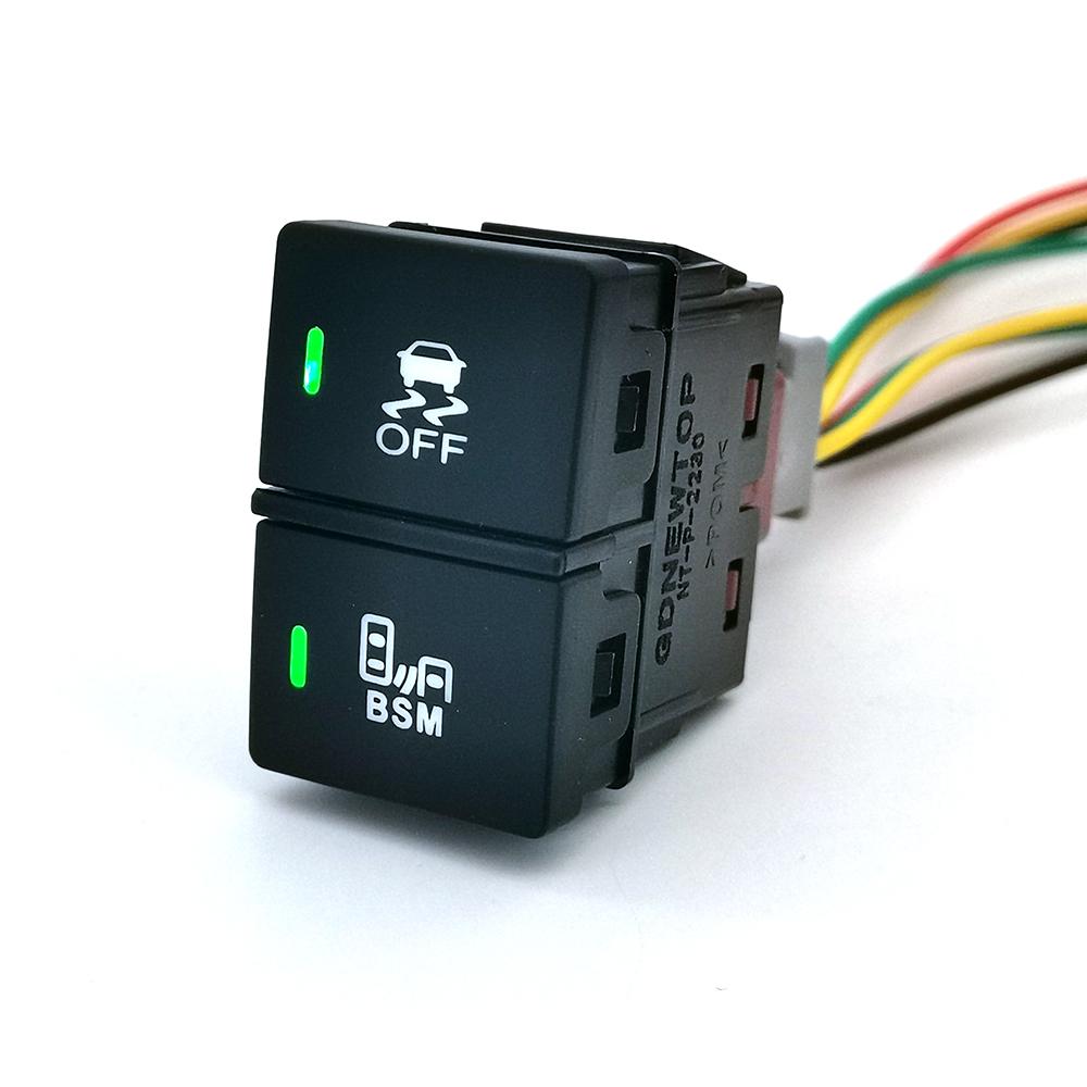 1 PC Car Power LED Light Front Rear Fog Lamps Music Mirror Heating Dual Control On Off Switch Button with Wire for Honda Switches4
