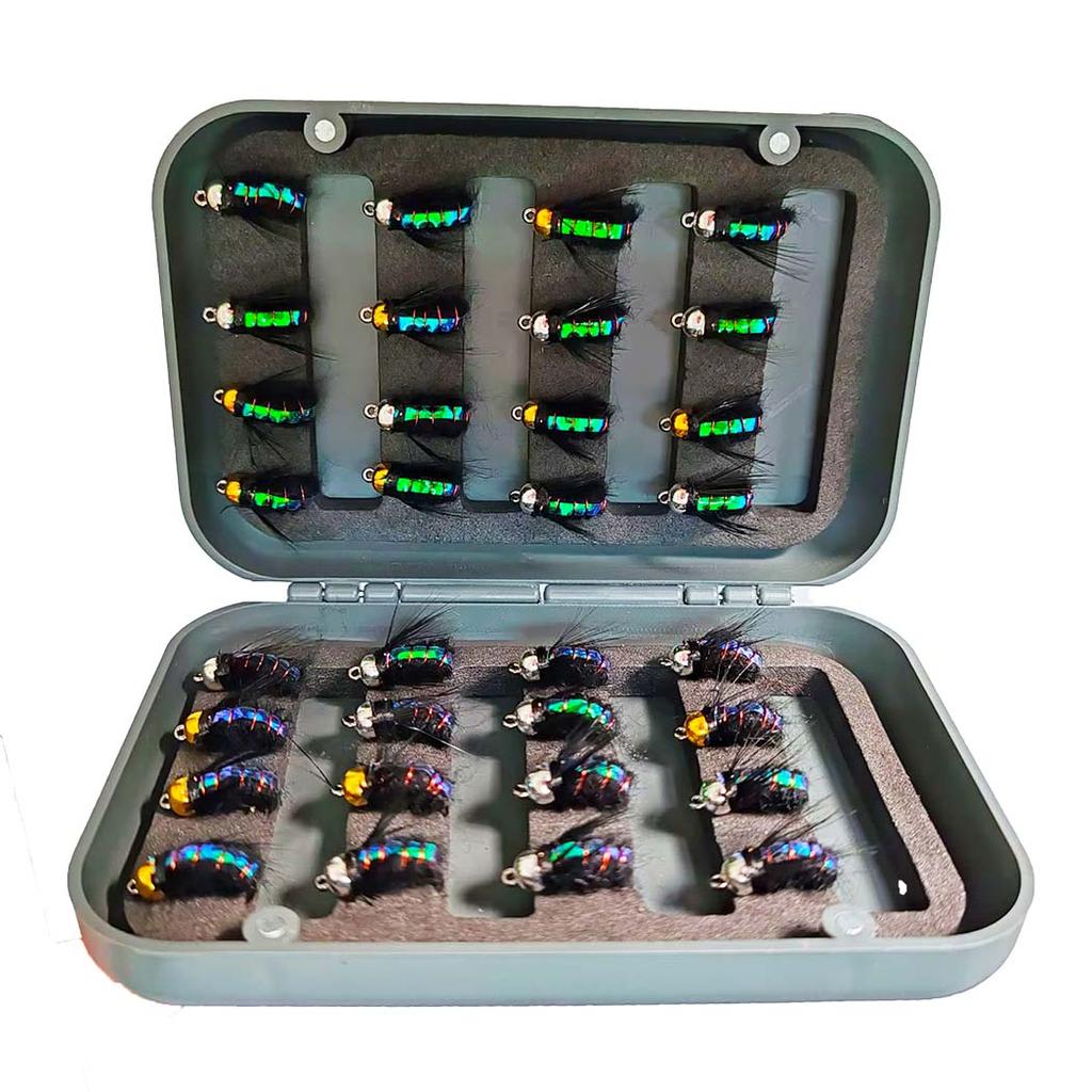 25 Teile/schachtel Fliegenfischen Fliegen Realistische Handgemachte Angelköder Fliegenfischen Lockt für Barsch Lachs Bass Panfish