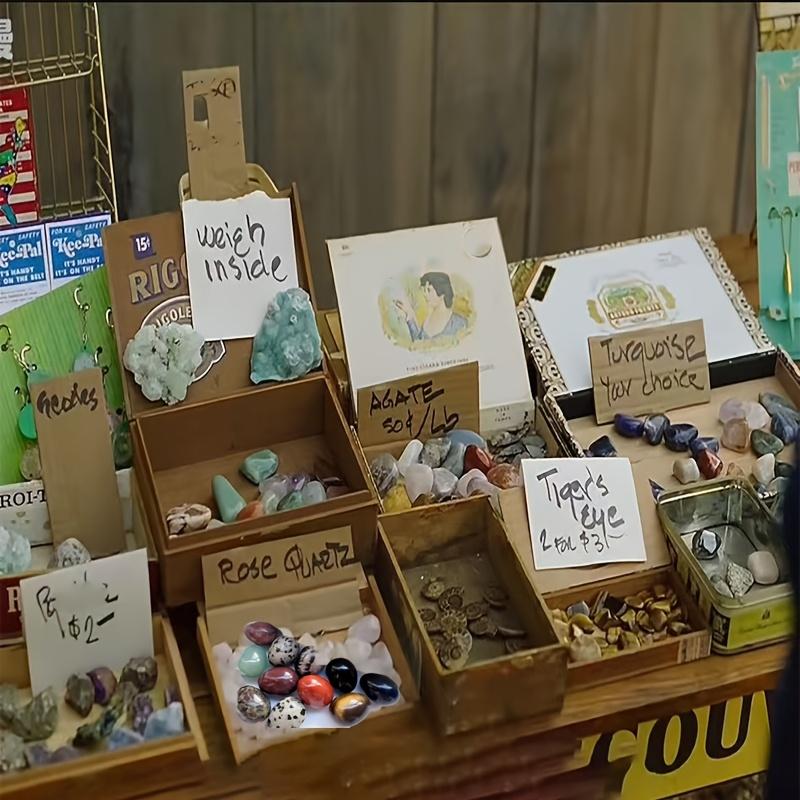 10PCS Natural Crystal Lucky Egg, Tiger's Eye/Opal/Rose Quartz/Obsidian Seasonal Decorative Egg, Handmade