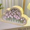 Tulip Night Light: Creative DIY Mirror Flower Sea Atmosphere, Handmade Desktop Ornament Gift