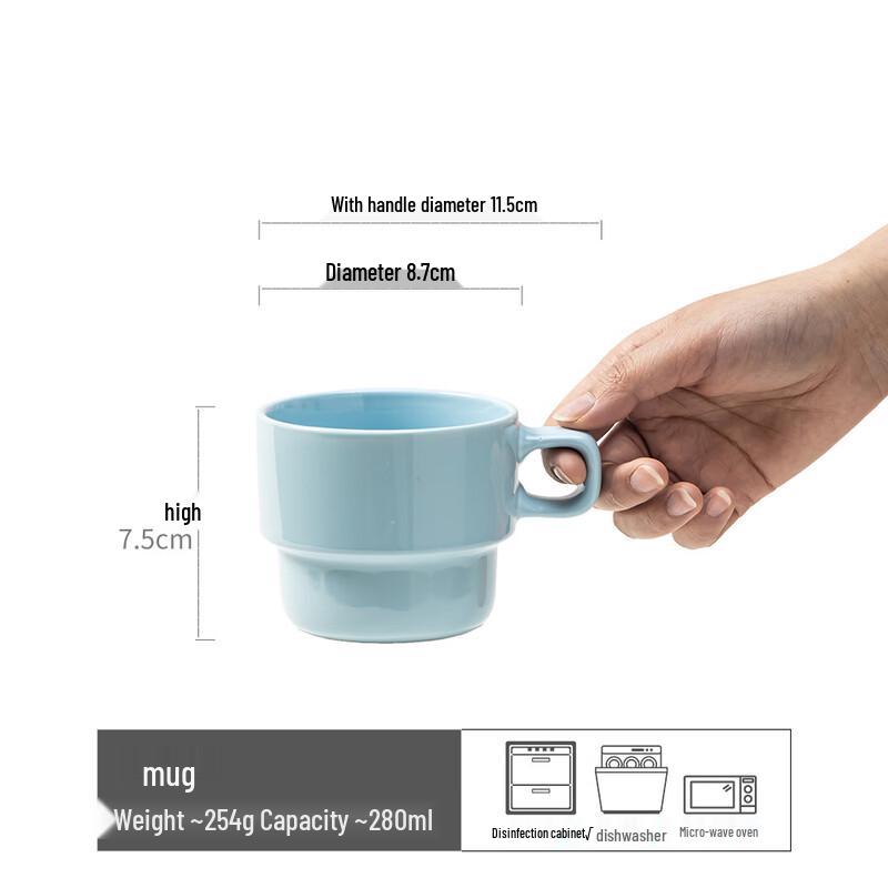 

OLOEY Fresh Style Stackable Ceramic Mug