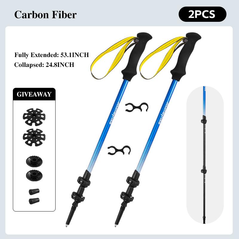 3K Carbonfaser Trekkingstöcke,Leichte Wanderstöcke, Wanderstöcke geeignet für Wandern, Trekking, schlammiges Gelände und schneebedeckte Umgebungen