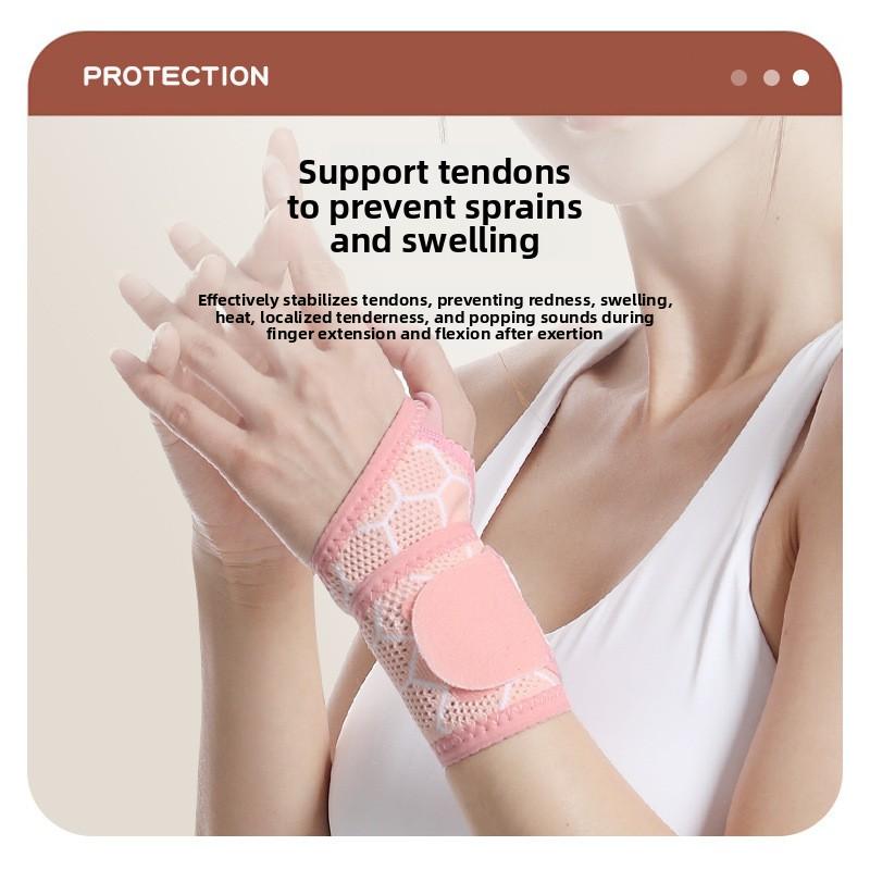 Knitted Thin Sports Wrist Sprain Tendon Sheath Breathable Fixed Pressure Joint Wrist Strap Flat Machine Badminton Fitness