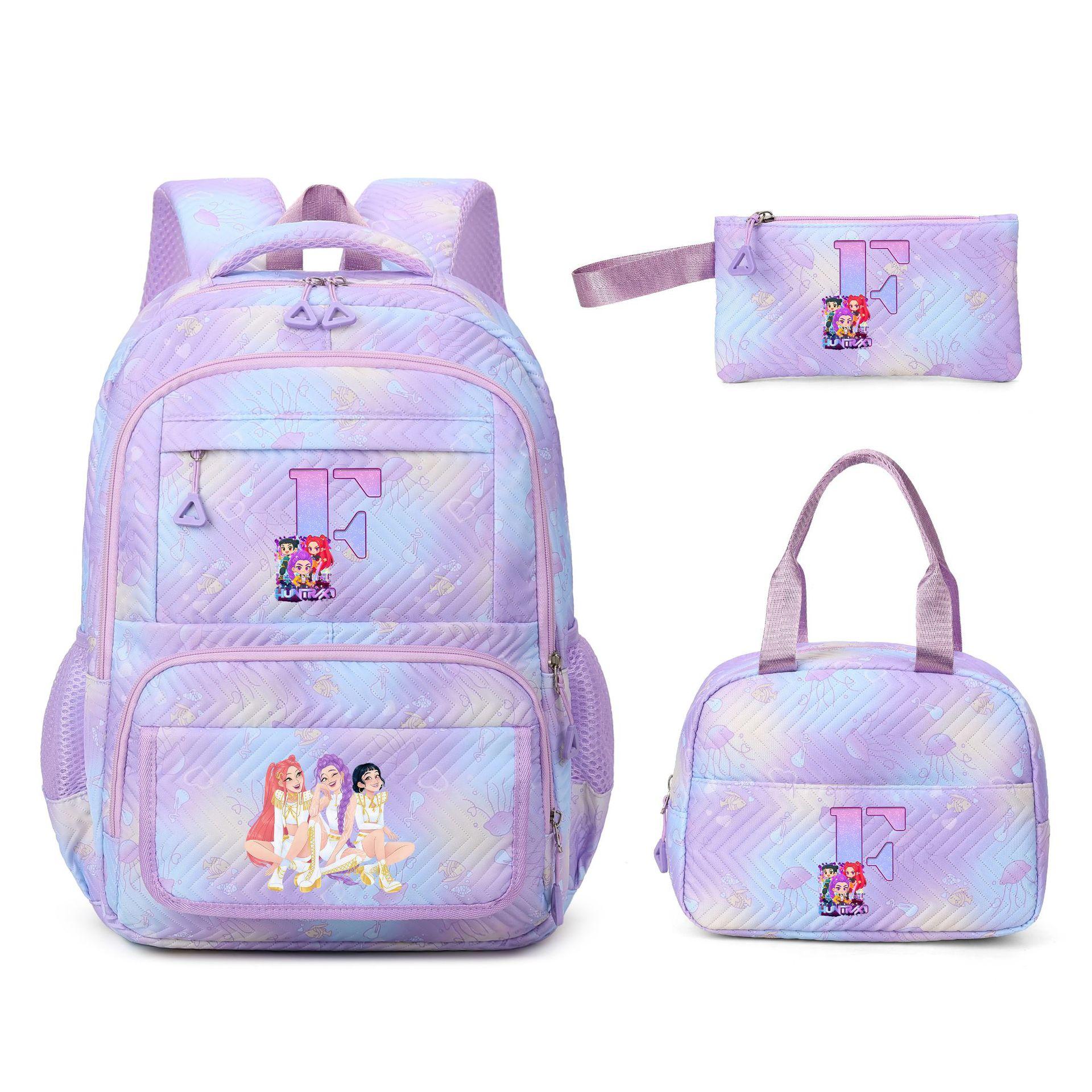 3-delige Schoolrugzakset voor Studenten Grote Capaciteit Oxford Stof Schooltas met Schouderband en Etui 3 piece set