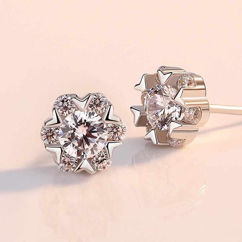 Snowflake Earrings for Women, Simple Japanese and Korean Students, Small and Versatile Earrings