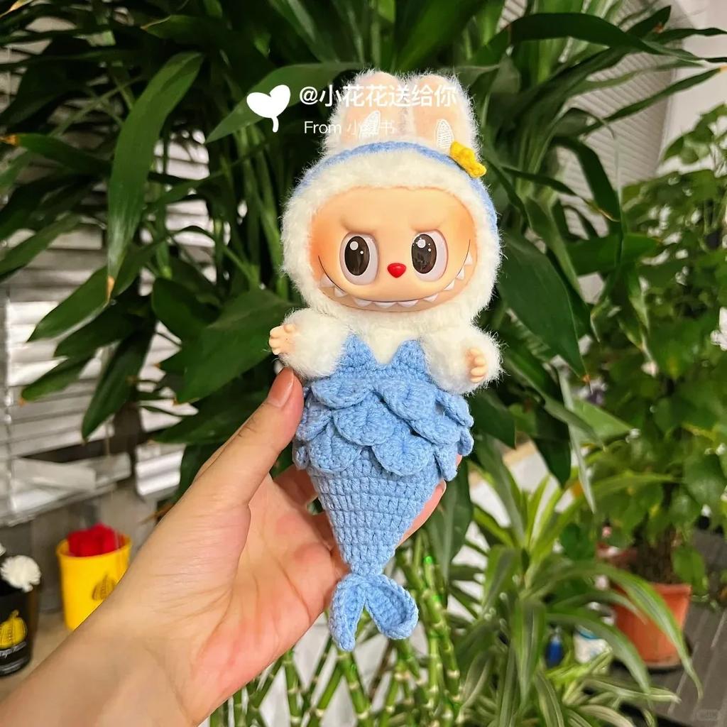 Cute Mermaid Double Cherry Set For 17cm Ropa Labubu 3.0 Big Into Energy Series Fashion Doll Clothes Ropa Labubu V2/V3